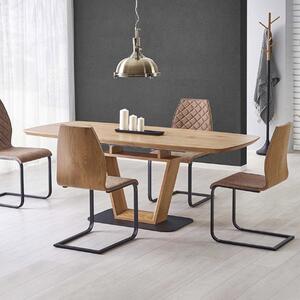Tavolo 160/220 da pranzo allungabile moderno rovere dorato Malcolm