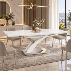Tavolo allungabile 160/220 da pranzo moderno design bianco lucido Paride
