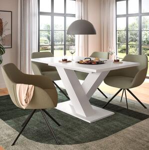 Tavolo allungabile moderno da pranzo 150/190 bianco Freddie