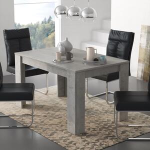 Tavolo da pranzo allungabile moderno 140/200 cm grigio cemento Alven