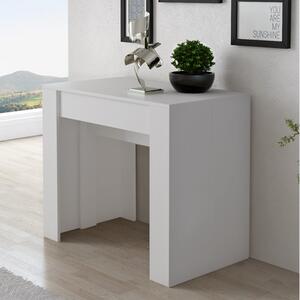 Tavolo consolle allungabile 237 cm 10 posti moderno bianco rovere Svela