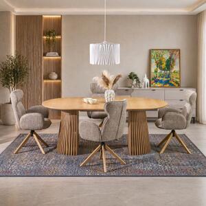 Tavolo allungabile rotondo moderno da pranzo 120/210 rovere Novis