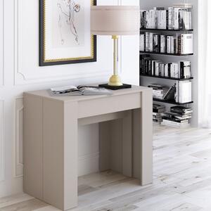 Tavolo consolle allungabile 237 cm 10 posti moderno beige cashmere Svela