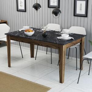 Tavolo moderno da pranzo rettangolare 145x88 cm noce nero Parigi