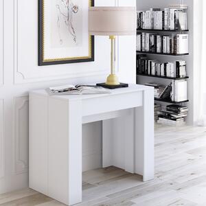 Tavolo consolle allungabile 237 cm 10 posti moderno bianco Svela