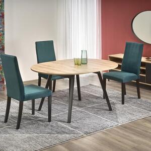 Tavolo allungabile rotondo 102/142 cm da pranzo moderno rovere nero Siracusa