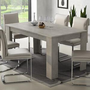 Tavolo da pranzo allungabile moderno 160/220 cm cemento Elva