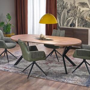 Tavolo allungabile rotondo moderno da pranzo 100/250 noce nero Vex