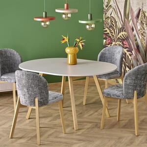 Tavolo allungabile rotondo 102/142 cm da pranzo moderno cashmere rovere Siracusa