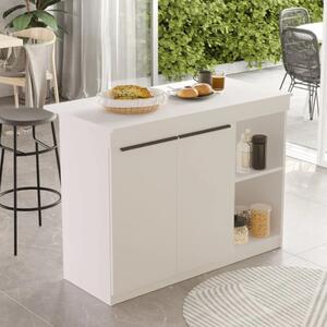 Tavolo bar bancone moderno 120x60 cm cucina penisola bianco Fork