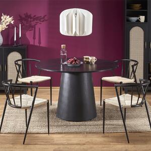 Tavolo da pranzo rotondo moderno 120xH77 nero Orazio