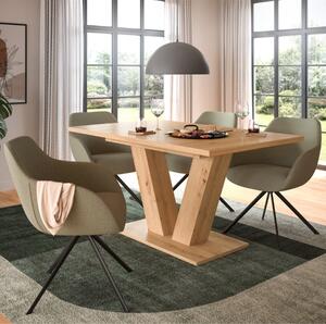 Tavolo allungabile moderno da pranzo 150/190 rovere Magnolia