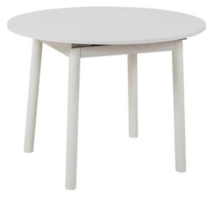 Tavolo moderno allungabile rotondo 100-139 cm bianco Muscat