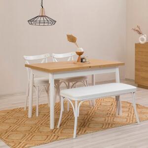 Tavolo moderno allungabile 120-153 cm rovere bianco Taormina