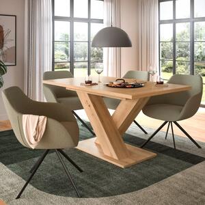 Tavolo allungabile moderno da pranzo 150/190 rovere Freddie