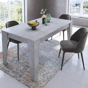 Tavolo da pranzo allungabile moderno 140/200 cm grigio cemento Ziven