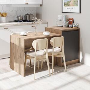 Tavolo bar bancone moderno 160 cm isola cucina penisola rovere antracite Convivio