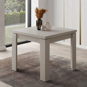 Tavolo da pranzo allungabile quadrato moderno 90/180 cm beige cashmere Noro