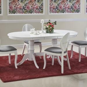 Tavolo allungabile moderno ovale da pranzo 150/190 bianco Versailles