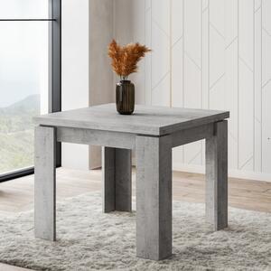 Tavolo da pranzo allungabile quadrato moderno 90/180 cm grigio cemento Noro