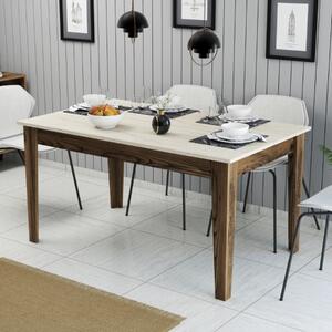 Tavolo moderno da pranzo rettangolare 145x88 cm noce marmo Parigi
