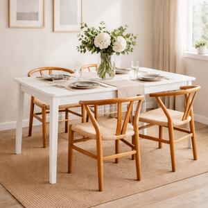 Tavolo moderno allungabile 120-153 cm bianco Taormina