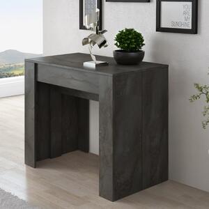 Tavolo consolle allungabile 237 cm 10 posti moderno grigio ossido Svela