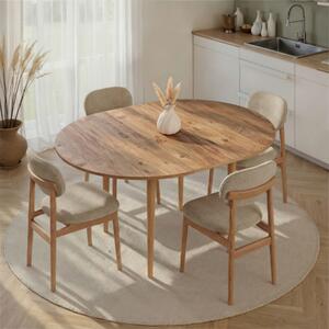Tavolo allungabile moderno rotondo 100x100 cm rovere Parma