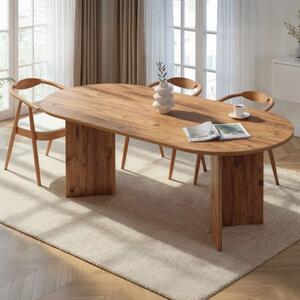 Tavolo moderno da pranzo rettangolare 200x90 cm rovere scuro Ferrara
