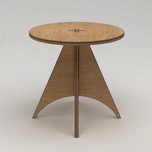 Tavolo moderno da pranzo rotondo 75x75 cm rovere Osaka-3
