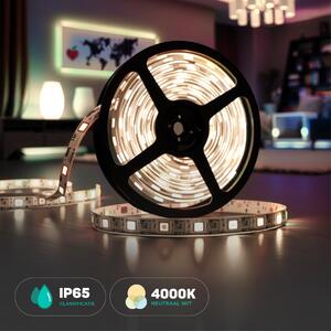 Lampada da parete per esterni a LED RGB, alluminio nero, vetro trasparente, H 22,5 cm