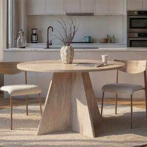 Tavolo moderno da pranzo rotondo 120x120 cm marmo Segovia