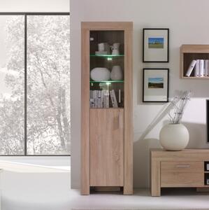 Vetrinetta mobile contenitore 2 ante sinistra 60xH201 rovere Yuma