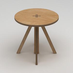 Tavolo moderno da pranzo rotondo 75x75 cm rovere Osaka-2