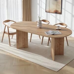 Tavolo moderno da pranzo rettangolare 200x90 cm rovere Ferrara