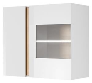 Vetrina moderna 2 ante sospesa soggiorno 97xH83 bianco Theo