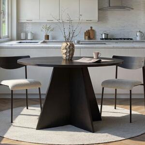 Tavolo moderno da pranzo rotondo 120x120 cm legno nero Segovia