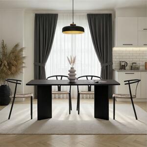 Tavolo moderno da pranzo rettangolare 180x90 cm legno nero Cadice