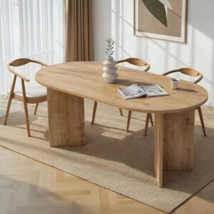 Tavolo moderno da pranzo rettangolare 180x90 cm rovere miele Ferrara