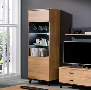 Vetrinetta soggiorno moderno 61xH191 rovere Diamante