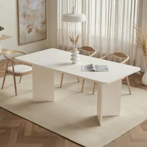 Tavolo moderno da pranzo rettangolare 180x90 cm legno bianco Cadice