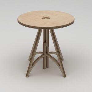 Tavolo moderno da pranzo rotondo 75x75 cm rovere chiaro Osaka-1