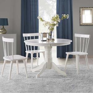 Tavolo rotondo da pranzo moderno industrial 106xH106 bianco Zeus