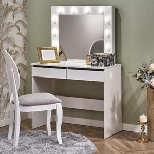 Toeletta trucco con luci moderna salvaspazio specchio 94xH140 bianco Style Small