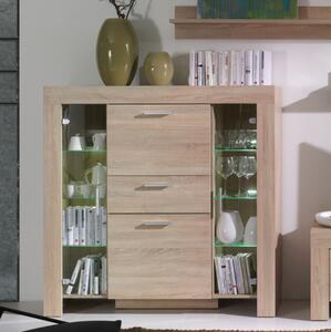 Vetrinetta mobile contenitore buffet 130xH131 rovere Yuma