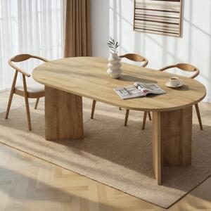 Tavolo moderno da pranzo rettangolare 180x90 cm rovere Ferrara