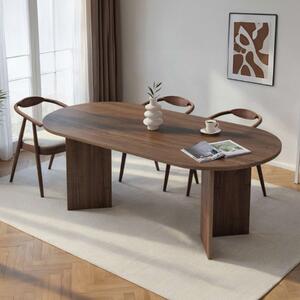Tavolo moderno da pranzo rettangolare 200x90 cm noce Ferrara