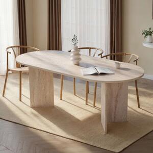 Tavolo moderno da pranzo rettangolare 200x90 cm Marmo Ferrara