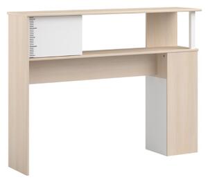 Testiera letto attrezzata vani portaoggetti L123cm rovere bianco Star