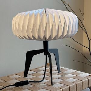 Lampada da tavolo Dyberg Larsen Ventnor, bianco/nero, altezza 34 cm